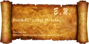 Benkóczky Milda névjegykártya